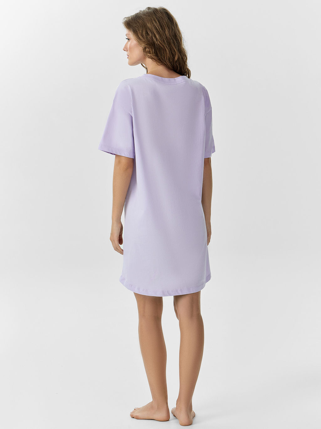 Сорочка ночная женская лиловая с принтом - Mark formelle фото 3