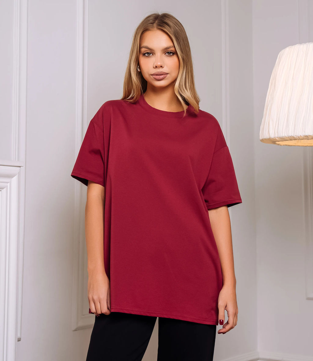 Футболка #КТ1 (22)-2, бордовый