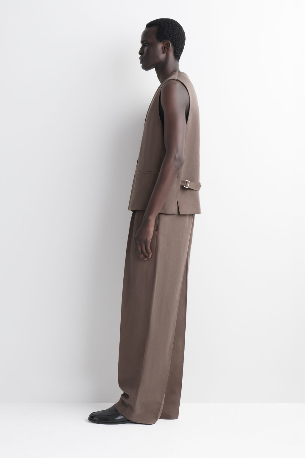 PANTAL?N RELAXED FIT WIDE LEG EN MEZCLA DE LINO - H&m фото 7