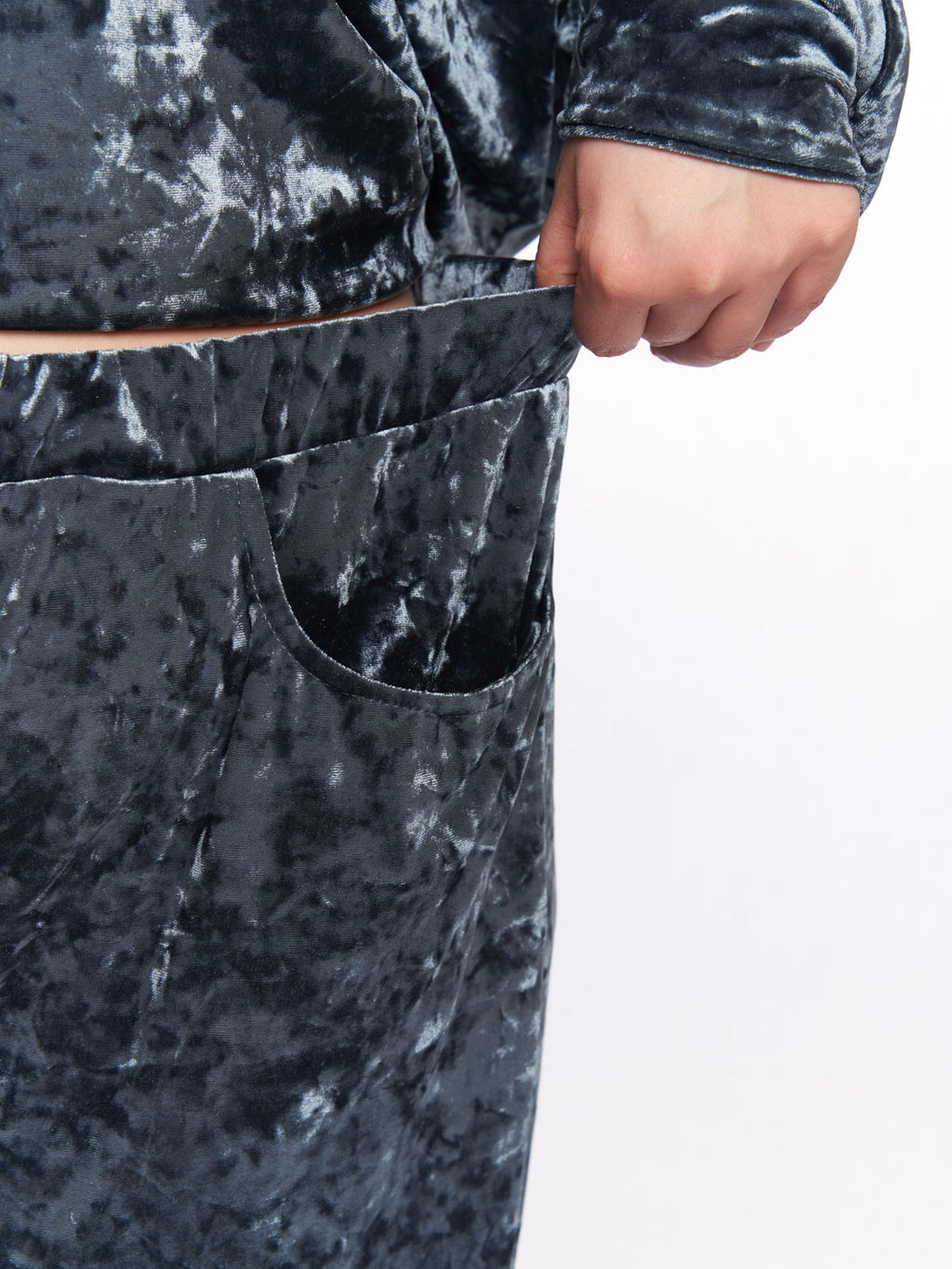 Бархатный костюм KO33511GRN12