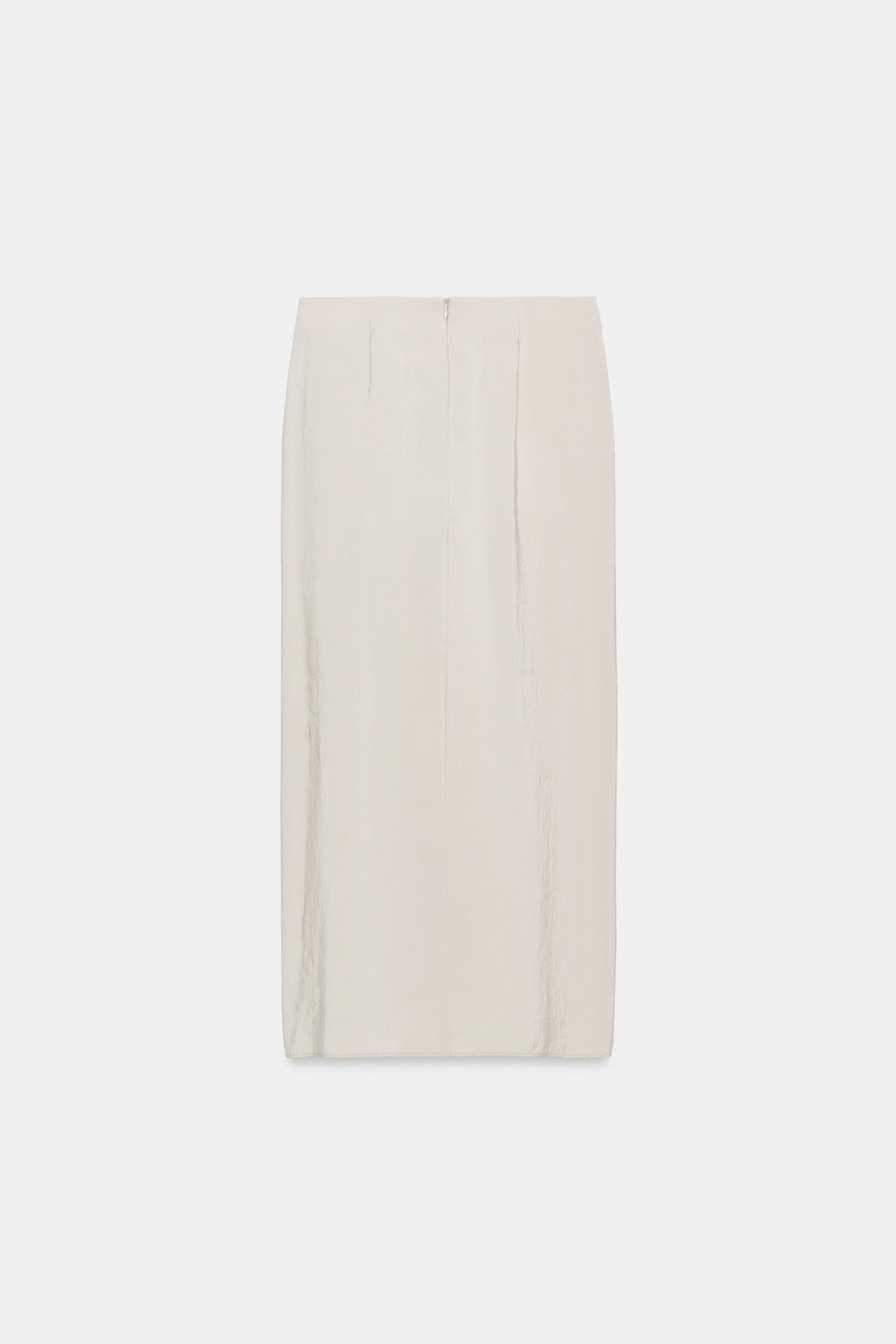 FALDA MIDI PAREO FRUNCES / Beige claro - Zara фото 8