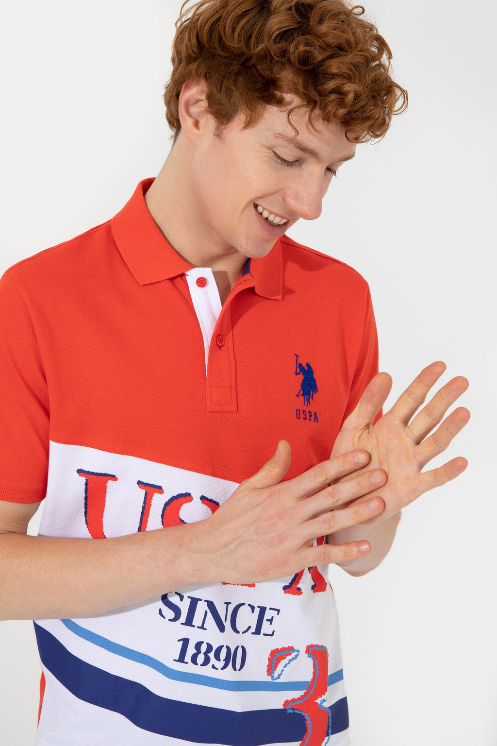Мужской красный поло яка t -рубашка неожиданная скидка в корзине - U.s. polo assn фото 8