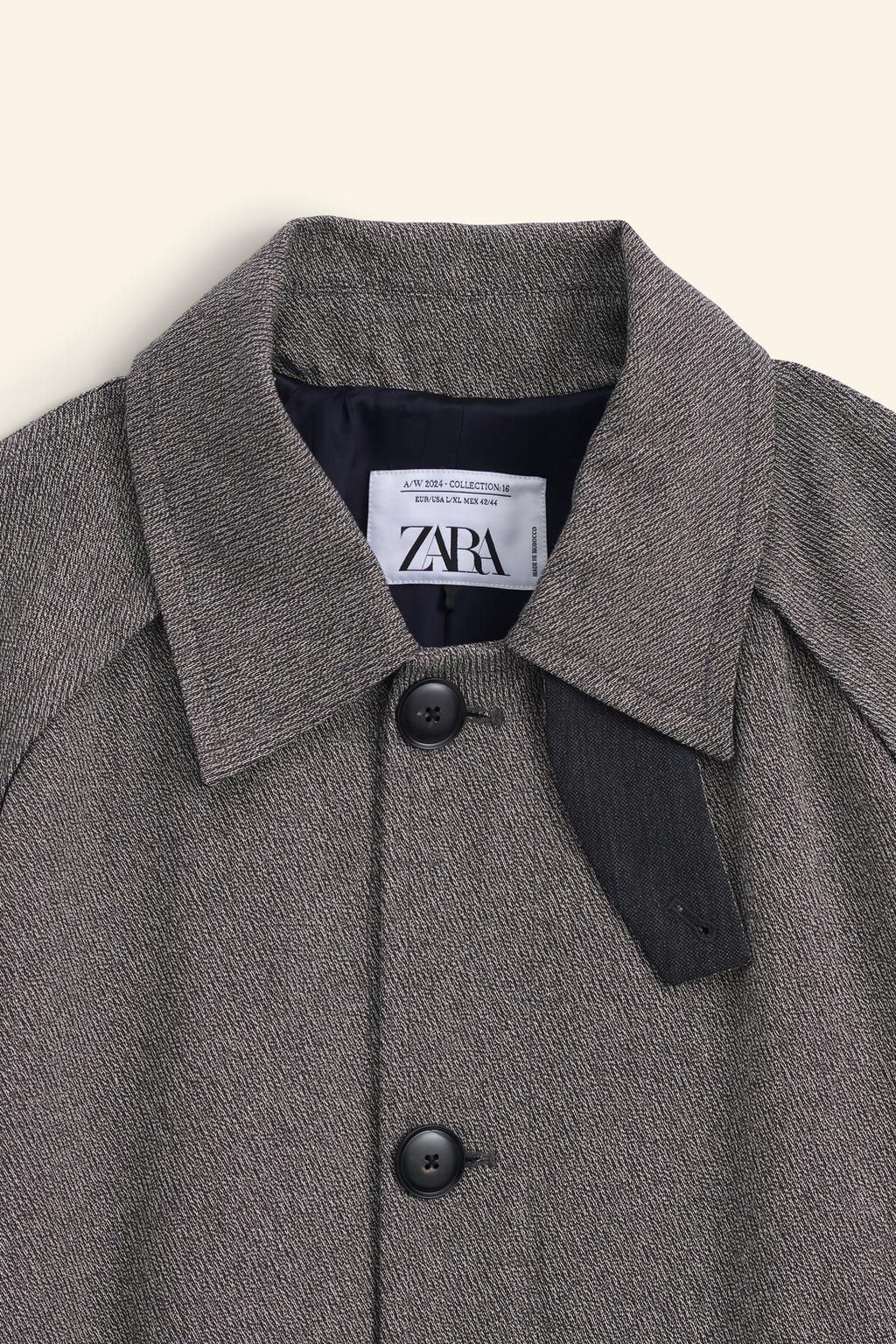 LIMITED EDITION CONTRAST OVERSIZE TRENCH COAT - Zara фото 12