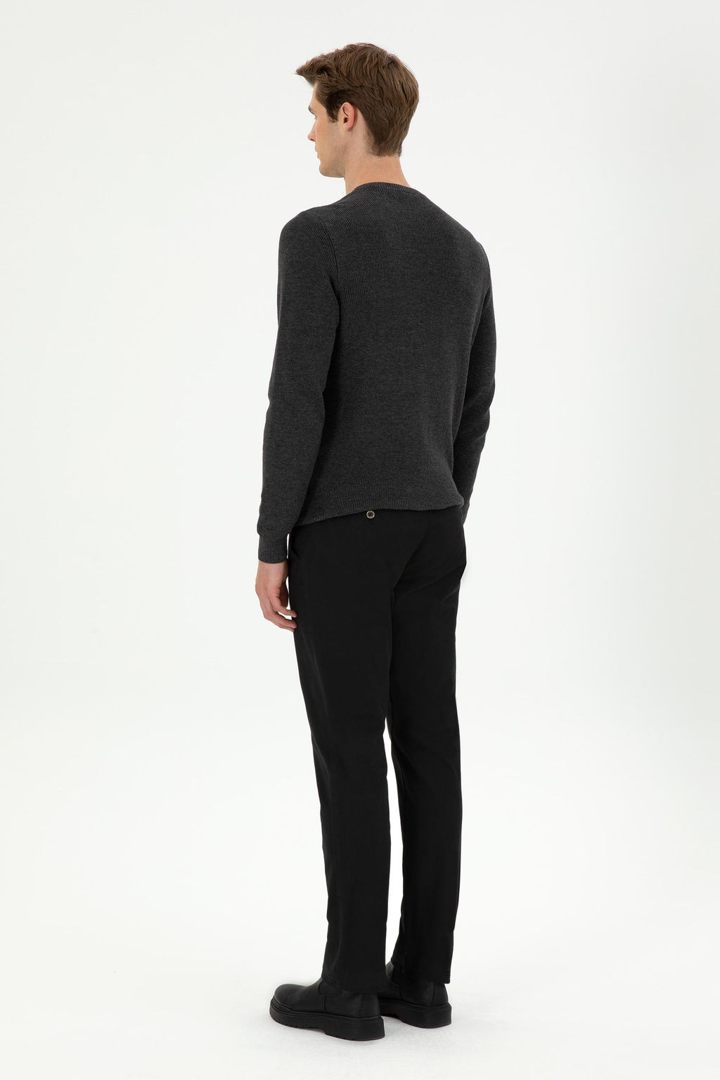 Мужские черные брюки из плотной ткани/чиносы - U.s. polo assn фото 4