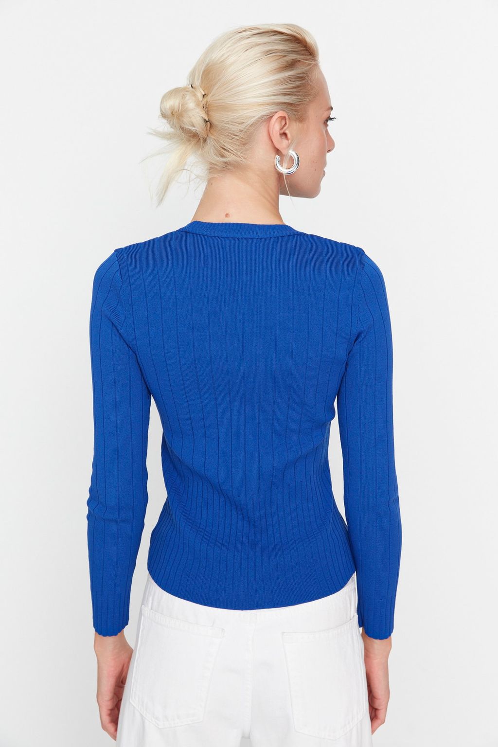 Mavi Basic Bisiklet Yaka Triko Kazak TWOAW23KZ01249