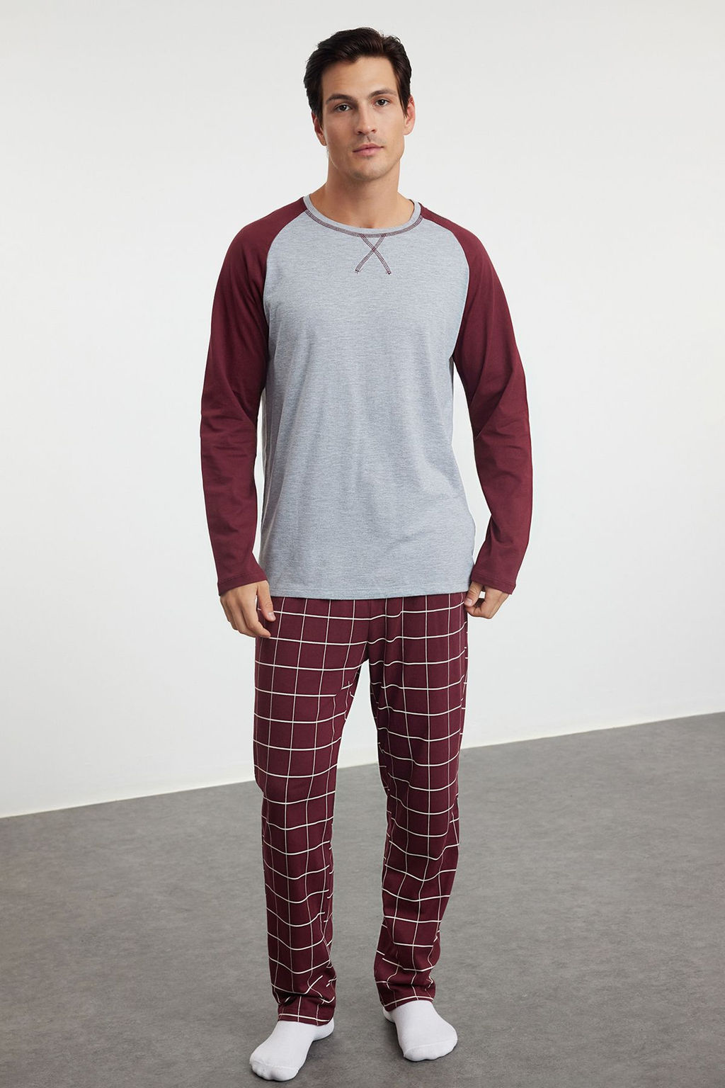 TRENDYOL MAN Yesil %100 Regular Fit Pamuk Ekose Orme Pijama Tak?m? THMAW21PT0879 - Trendyolmilla фото 2