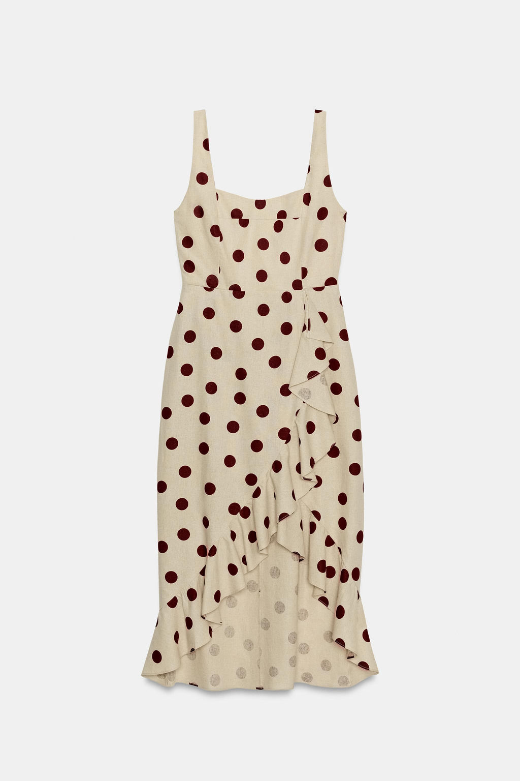 VESTIDO MIDI LUNARES CON LINO / 930 - Zara фото 8