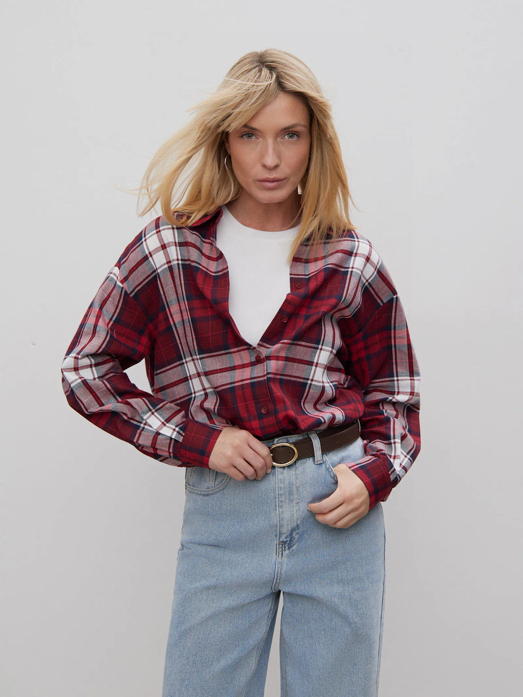 Рубашка в клетку B2693/allis - Emka фото 2