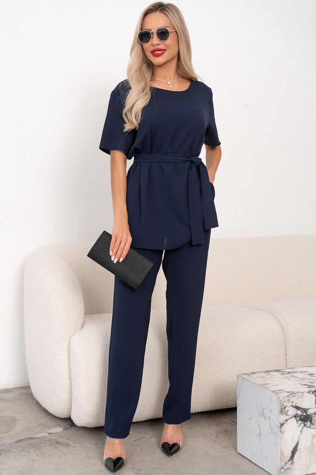 Костюм брючный (синий) К11-90/2 - Николь фото 2