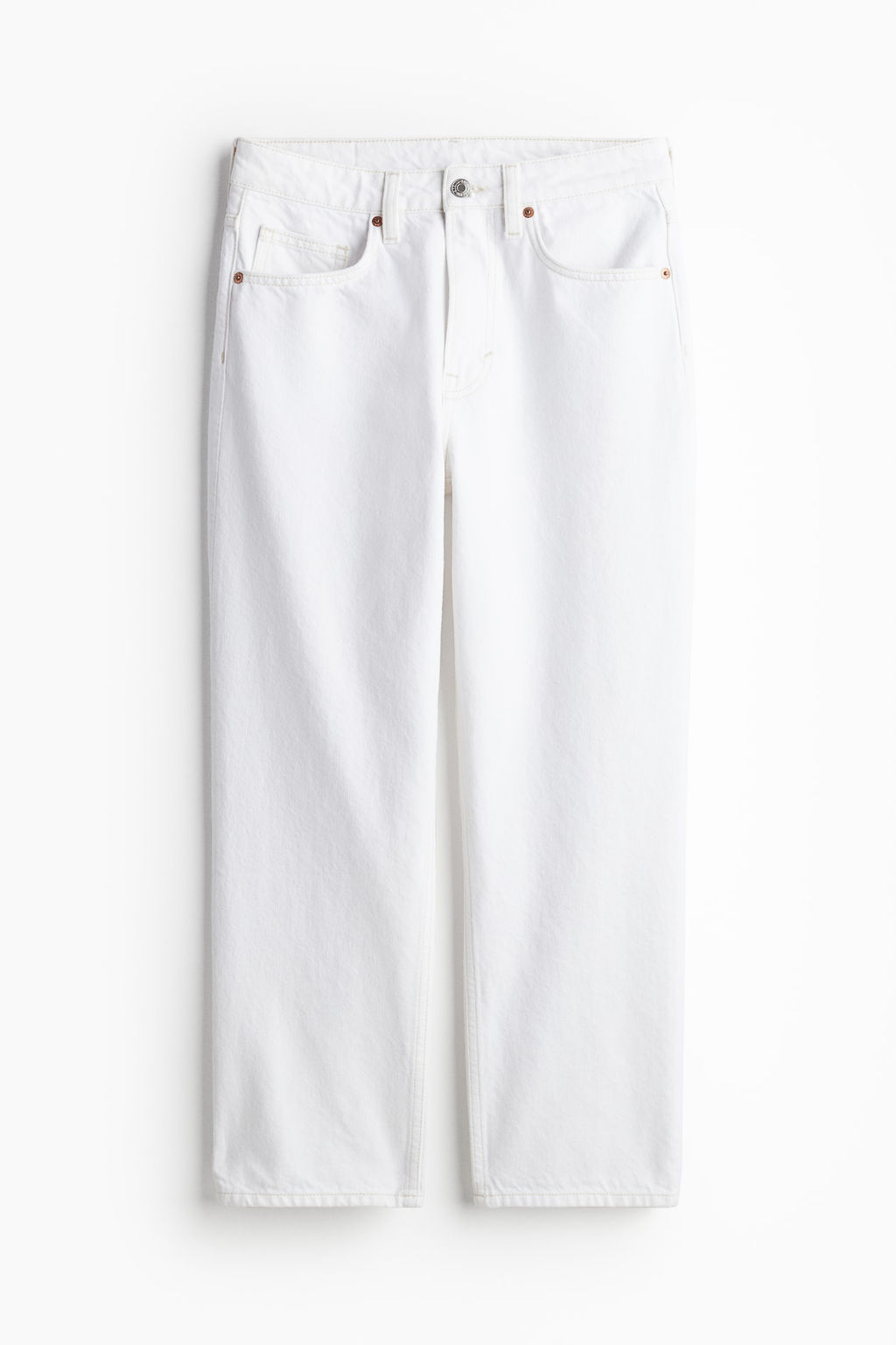 Straight High Cropped Jeans - H&m фото 5