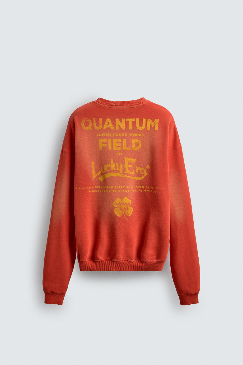 SWEATSHIRT WITH SPRAY TEXT PRINT