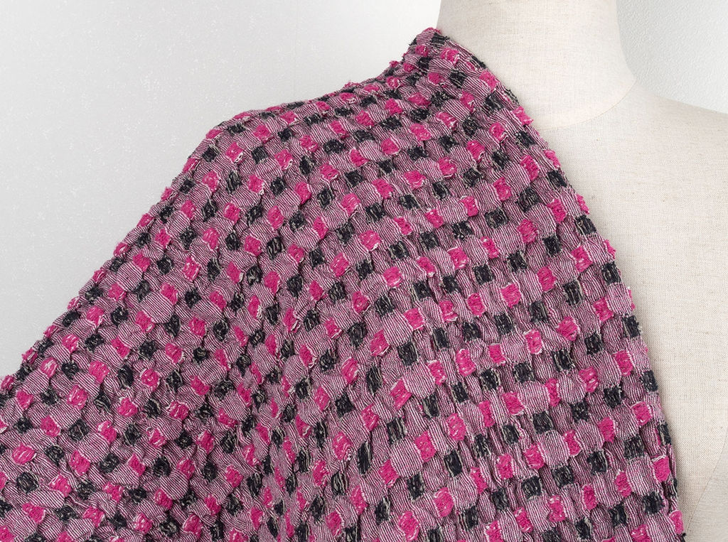 24С222-ШР/у. 75*140 Полотенце Домовой цв. 3 рис. 209 розовый с чёрным - Текс-дизайн фото 2