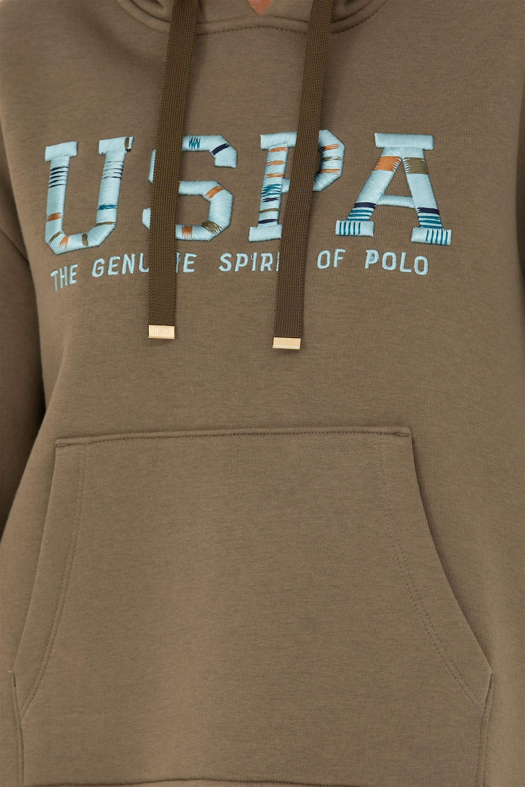 Женский свитшот цвета хаки - U.s. polo assn фото 7