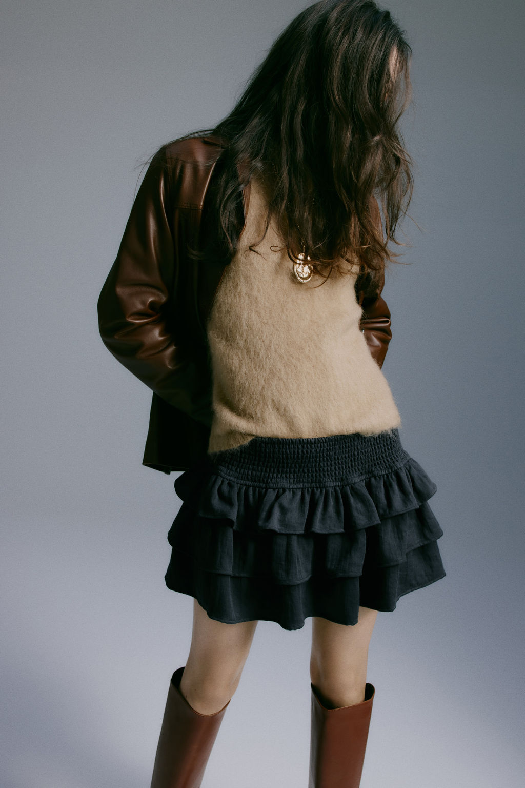 Falda pantal?n con dise?o escalonado - H&m фото 5