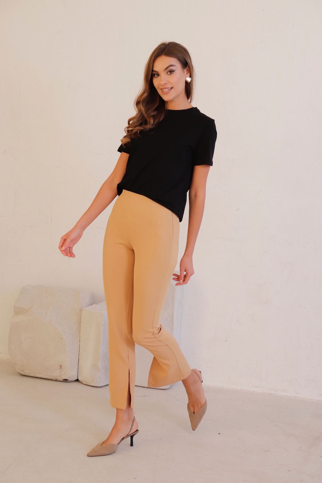 11177 Брюки песочные на невысокий рост - Martichelli фото 11