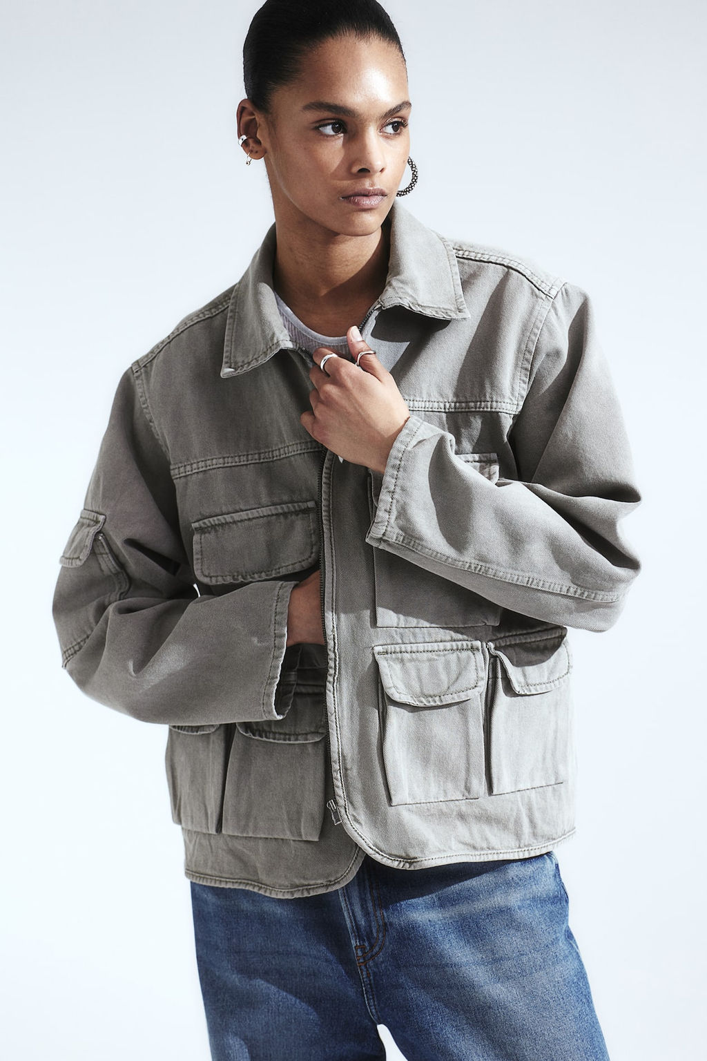 Chaqueta cargo en denim - H&m фото 2