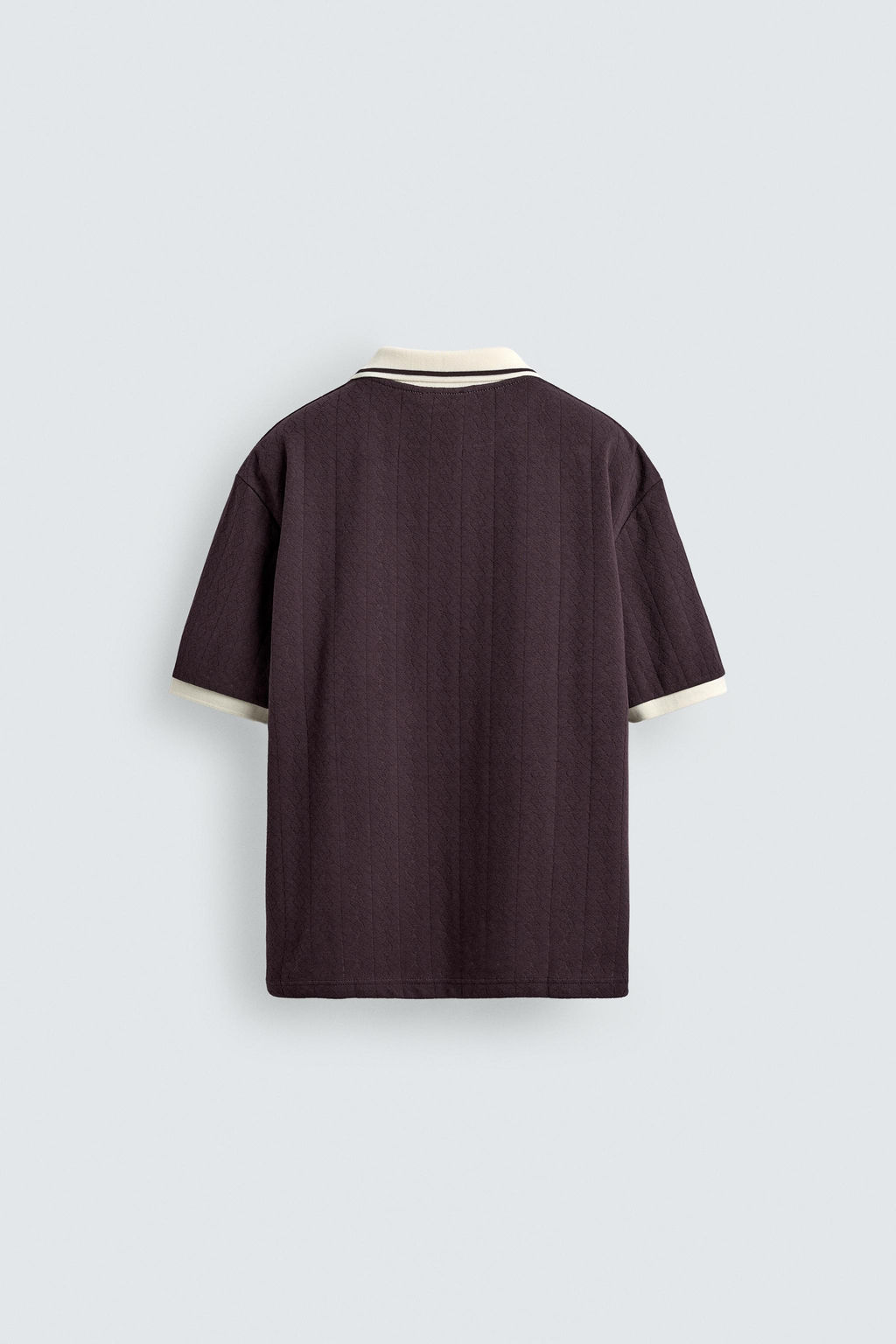 POLO JACQUARD VERTICAL BORDADO / Granate - Zara фото 8