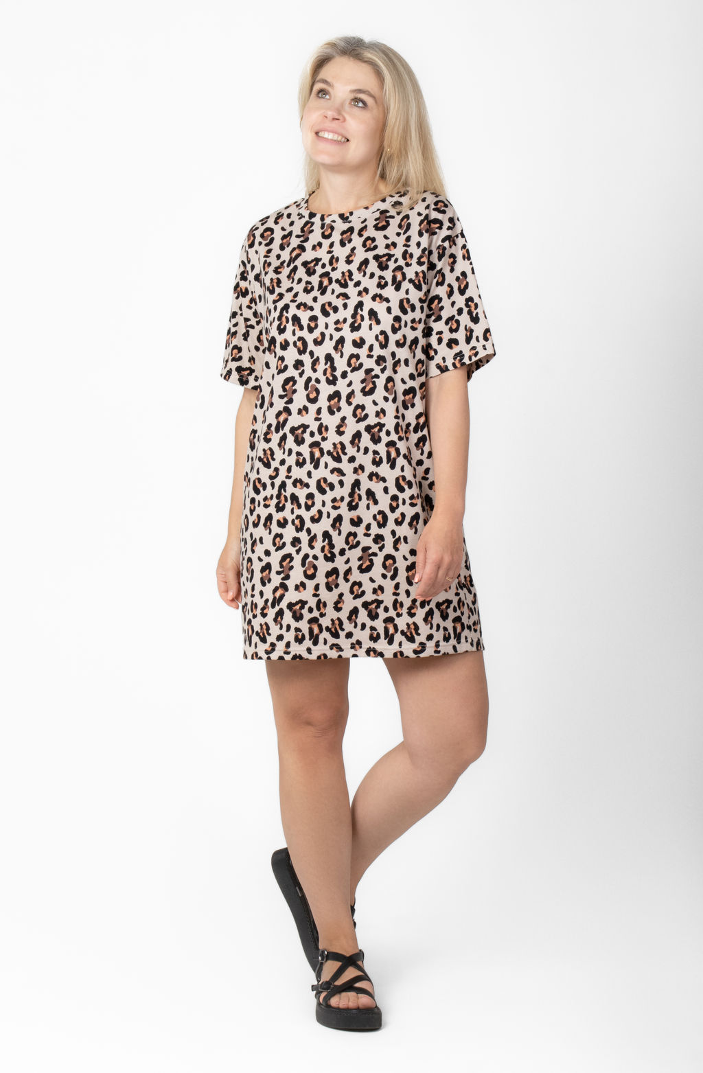 Футболка удлинённая Рене Х-418 (36-56) кулирка. Цвет в ассортименте - Лотос фото 12