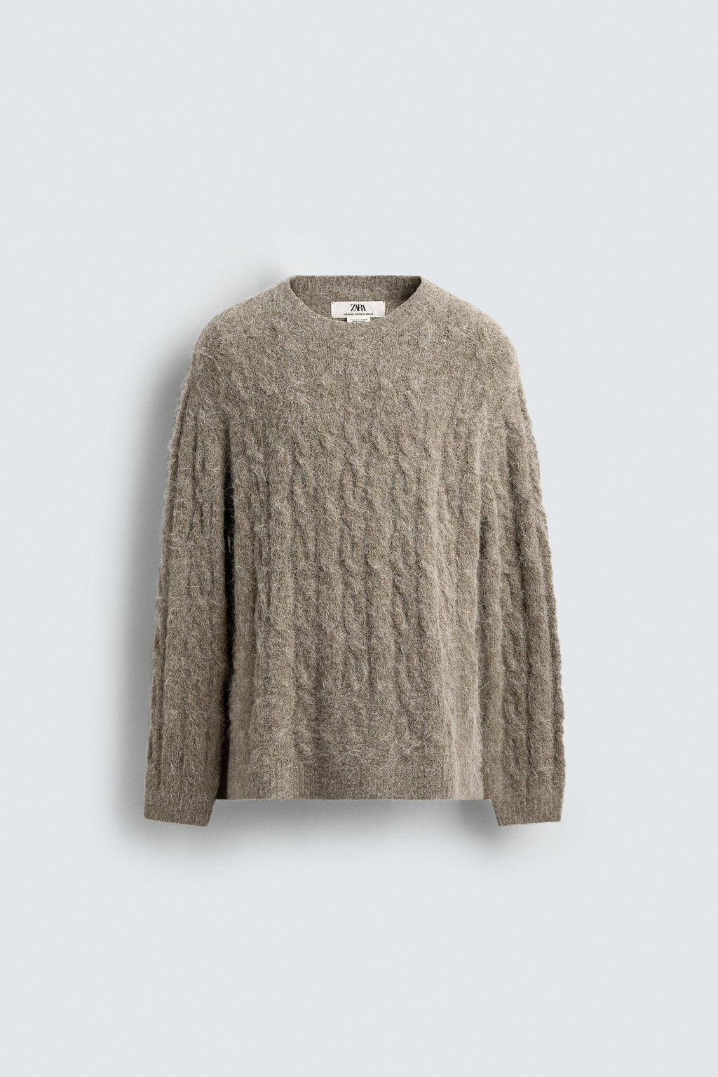 BRUSHED CABLE-KNIT JUMPER - Zara фото 8