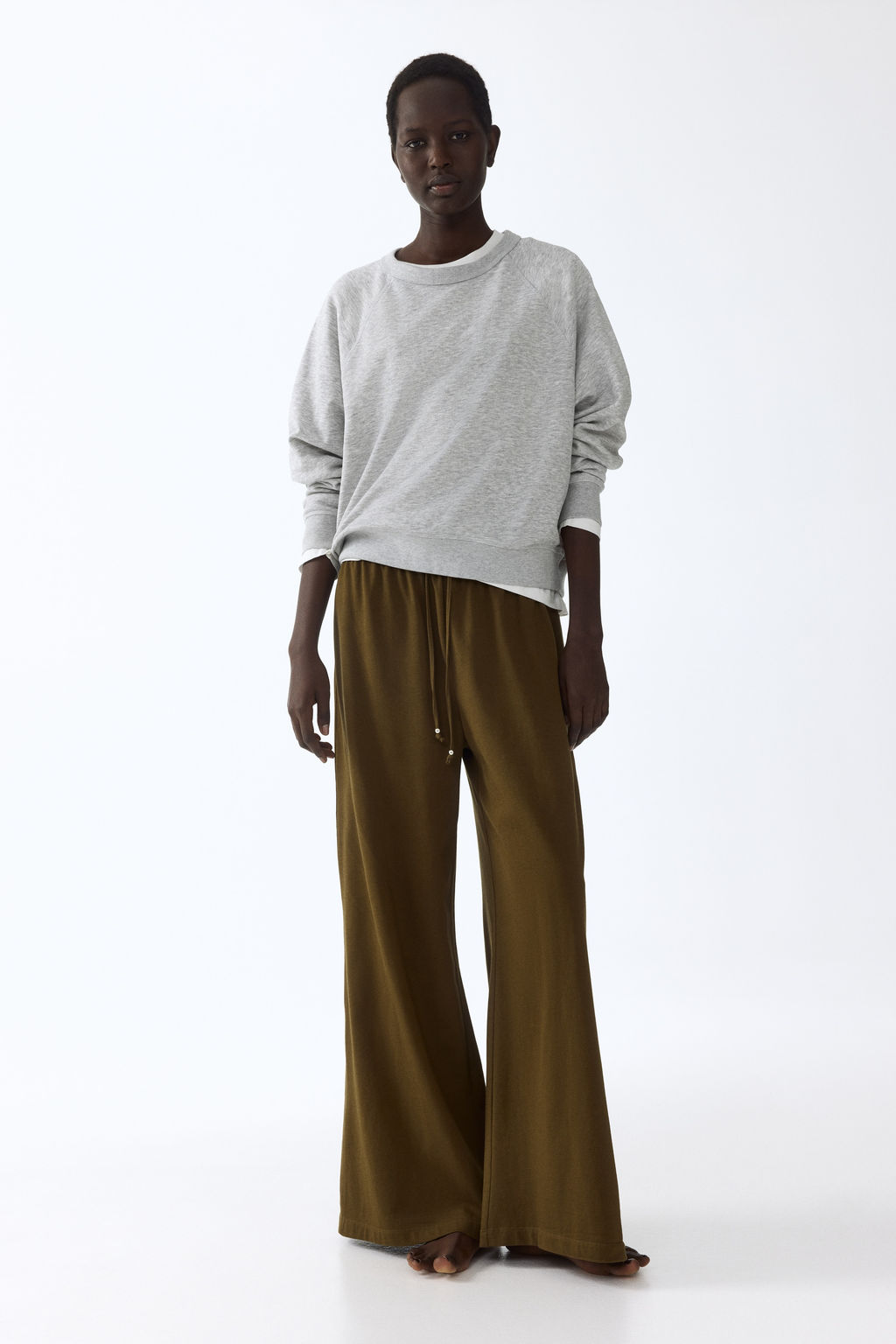 Pantal?n de algod?n con cord?n de ajuste - H&m фото 6