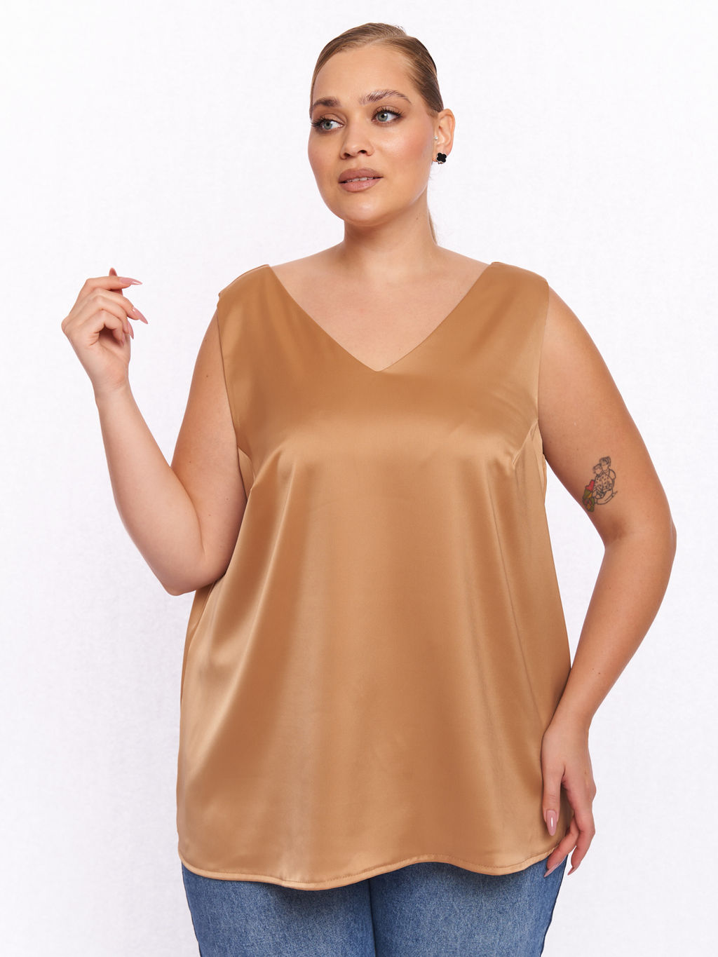 Топ атласный ZMT10237YLW50 - Артесса фото 6