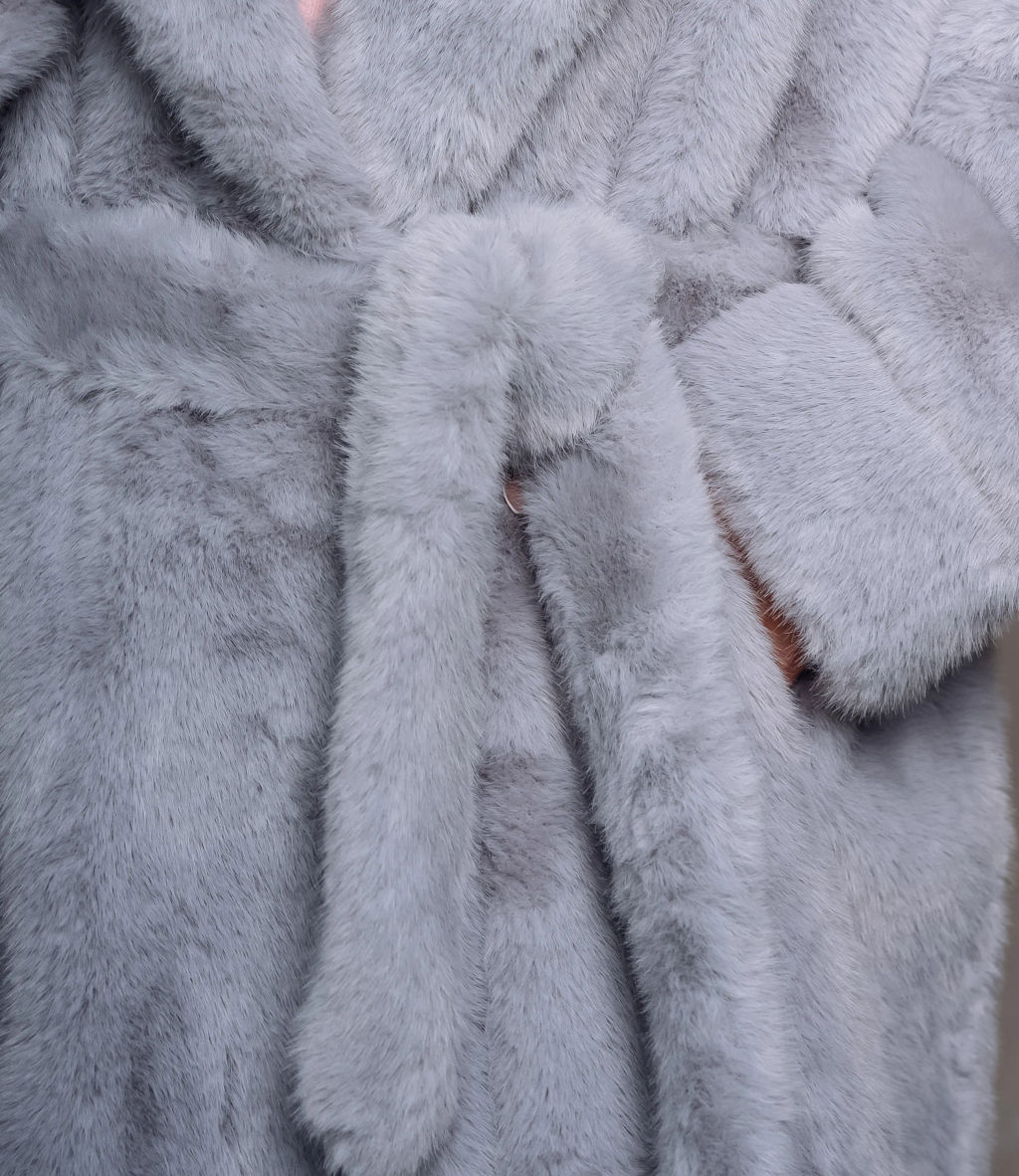 Шуба #КТ5099, серый - Dommod фото 5