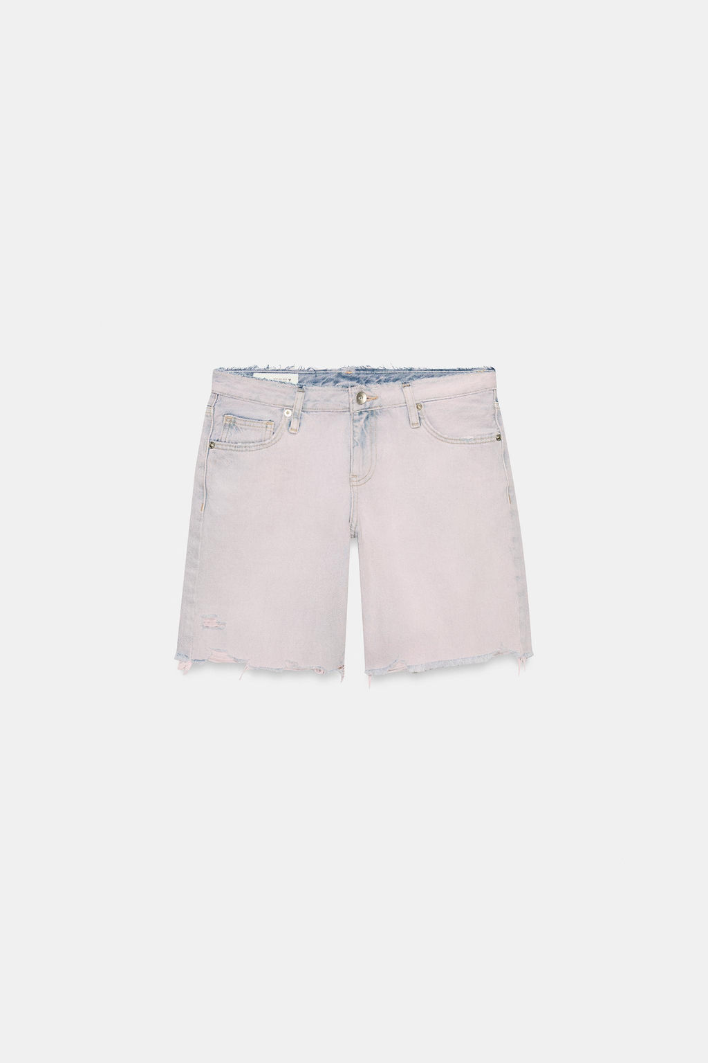 BERMUDA DENIM TRF TIRO MEDIO / Malva - Zara фото 6