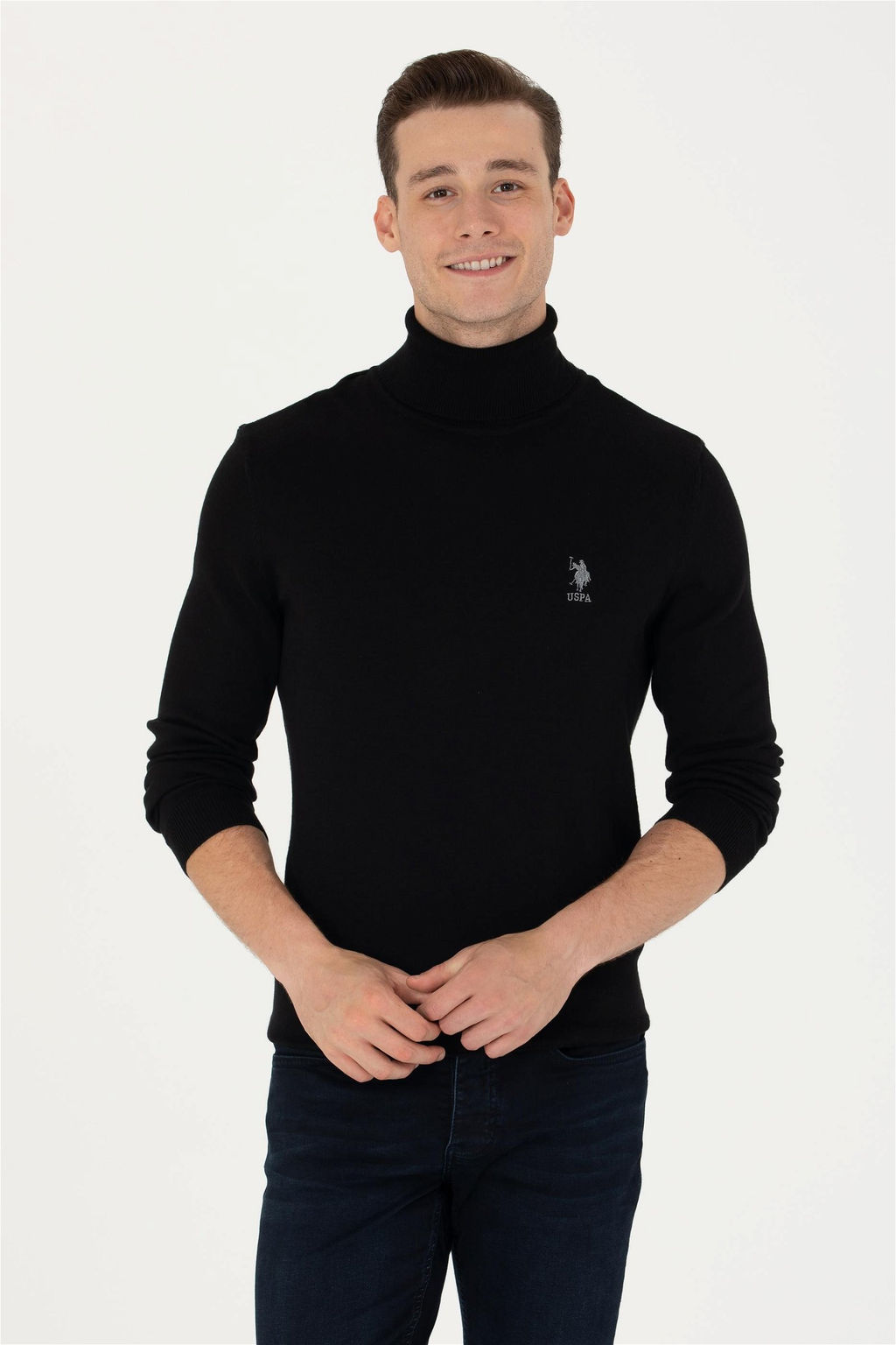 Мужской черный базовый свитер - U.s. polo assn фото 6