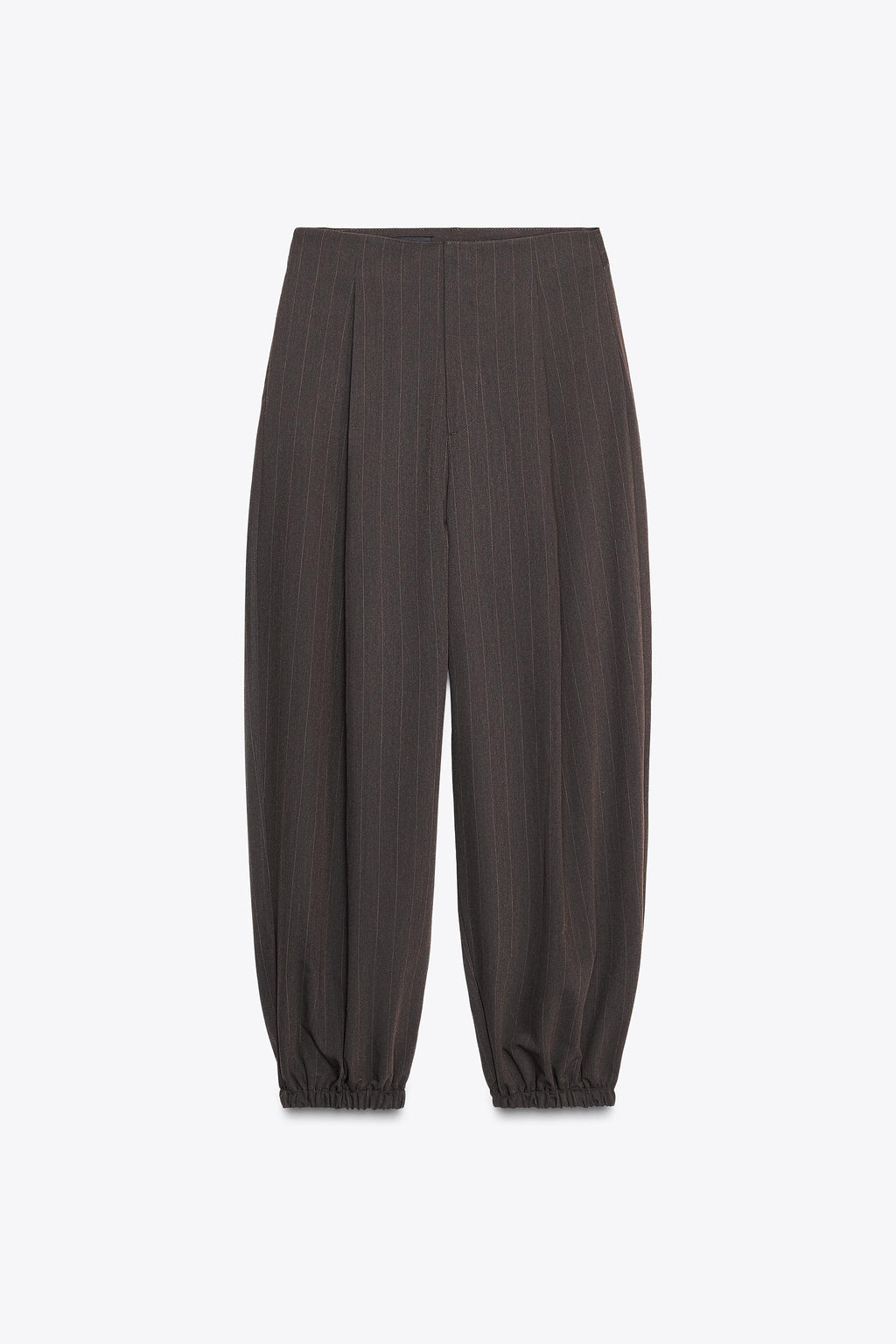 PINSTRIPE PLEATED BALLOON TROUSERS