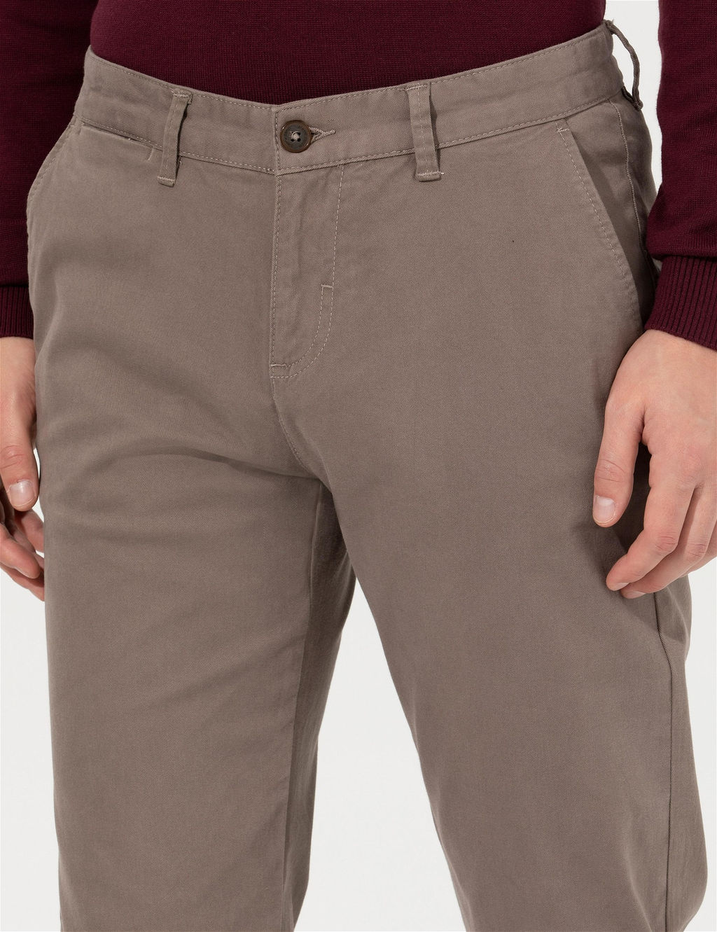 A__k Kahverengi Regular Fit Kanvas Pantolon - Pierre cardin фото 6