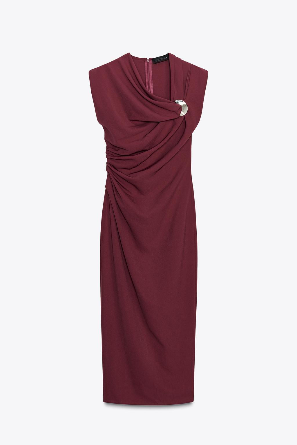 GOLD APPLIQUE MIDI DRESS - Zara фото 7