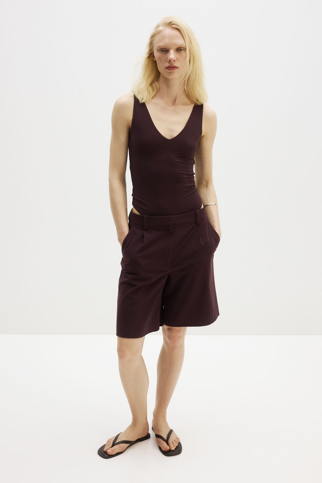 Bermudas Wrinkle-resistant Relaxed Fit - H&m фото 5