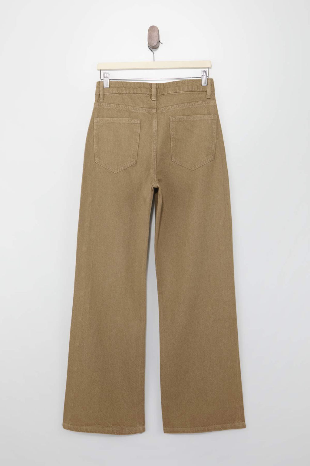 Camel Inci Detayl? Y?kama Efektli Yuksek Bel %100 Pamuk Wide Leg Jeans TWOSS26JE00055 - Trendyolmilla фото 2