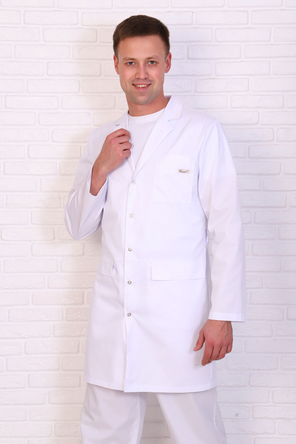 Халат мужской 234 CVC. Цвет: белый - Стильб фото 8