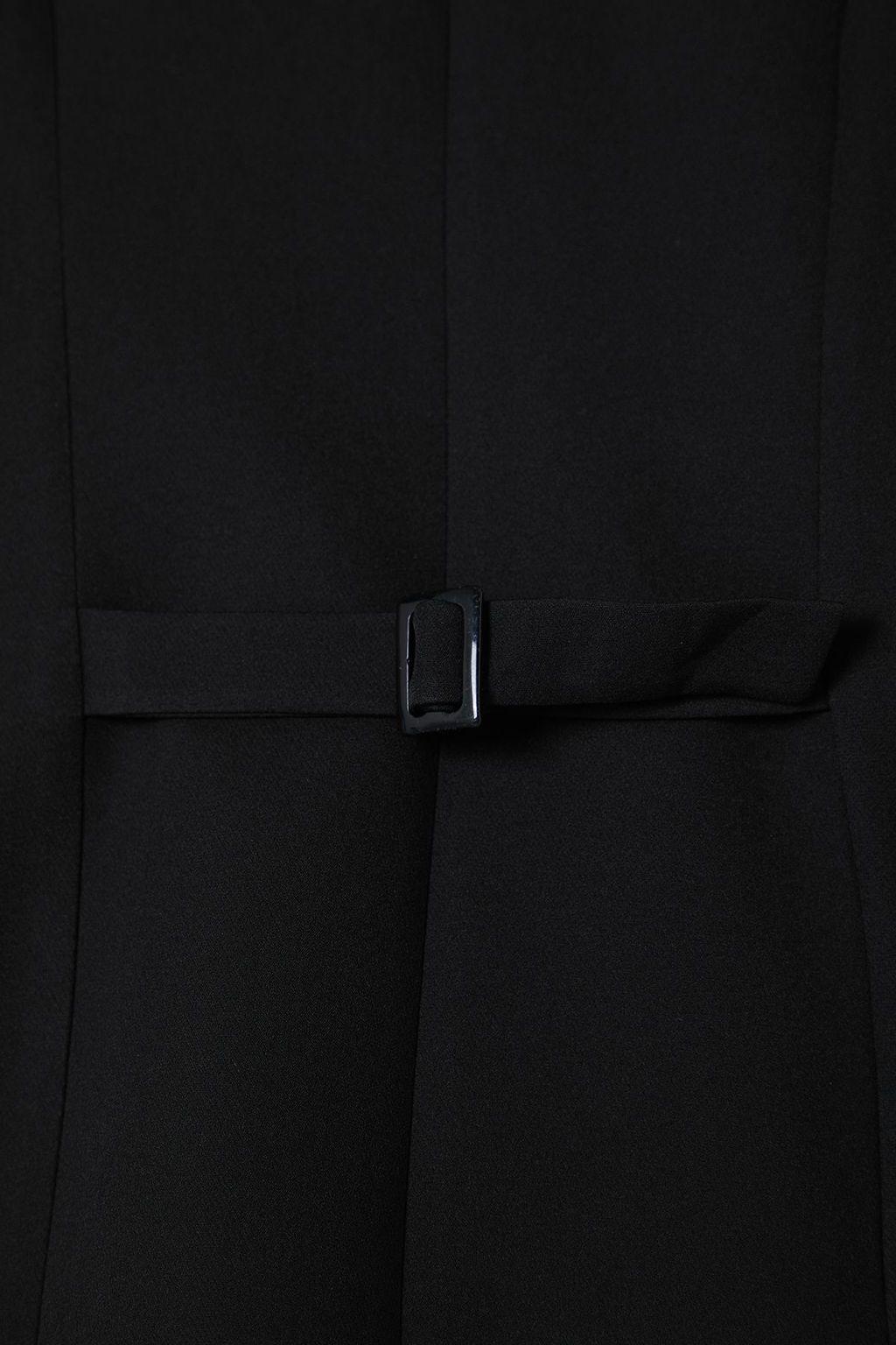 Siyah Vatkal? Bisiklet Yaka Dokuma Blazer Ceket TWOSS25BC00008