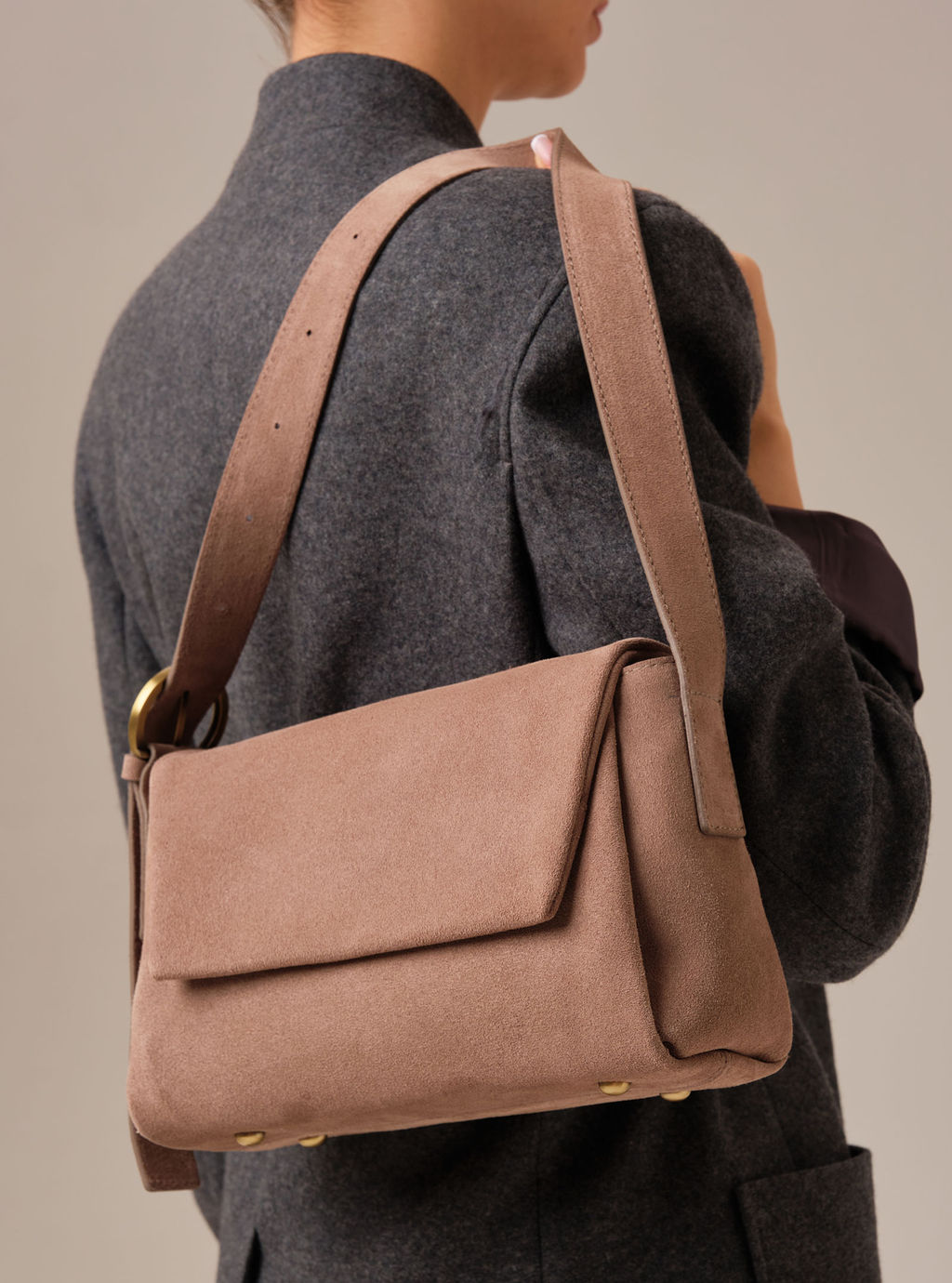 Замшевая сумка Nova DBR 31391 капучино фото 5