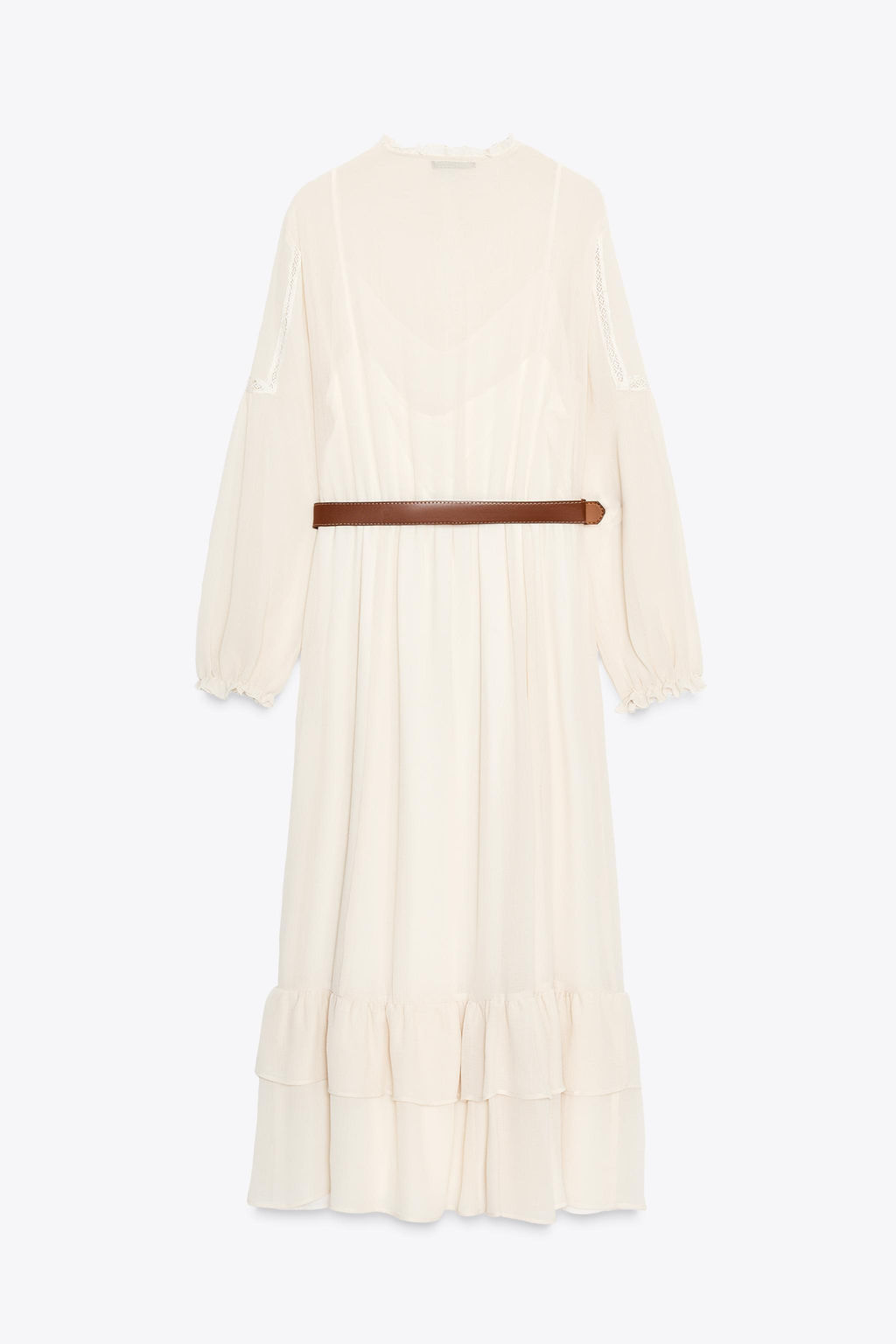 COTTON GAUZE DRESS WITH BELT - Zara фото 8