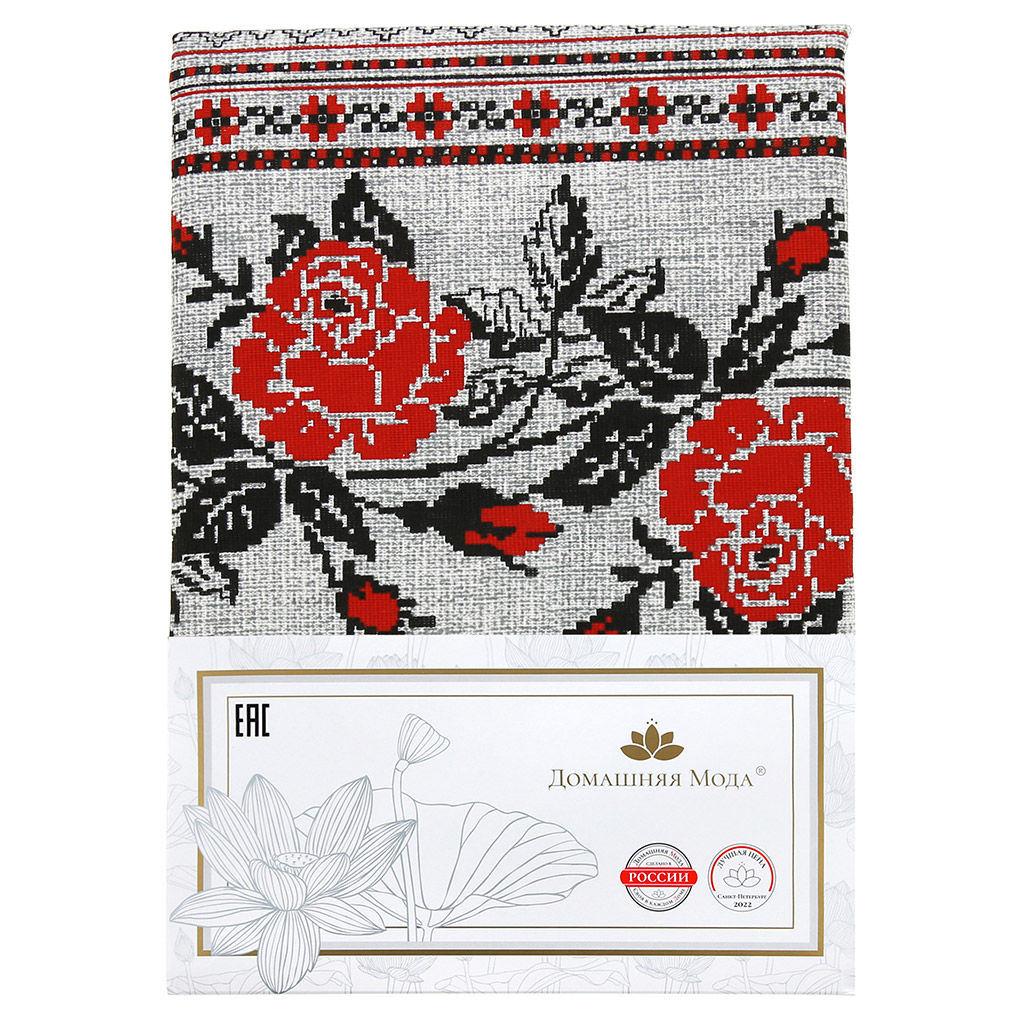 Скатерть 220х145см Розовое утро, длина стола до 180см, на 8-10 персон, хлопок Оптима 171г/м2, упаковка классическая 28х41см, Домашняя мода (Россия)  фото 6