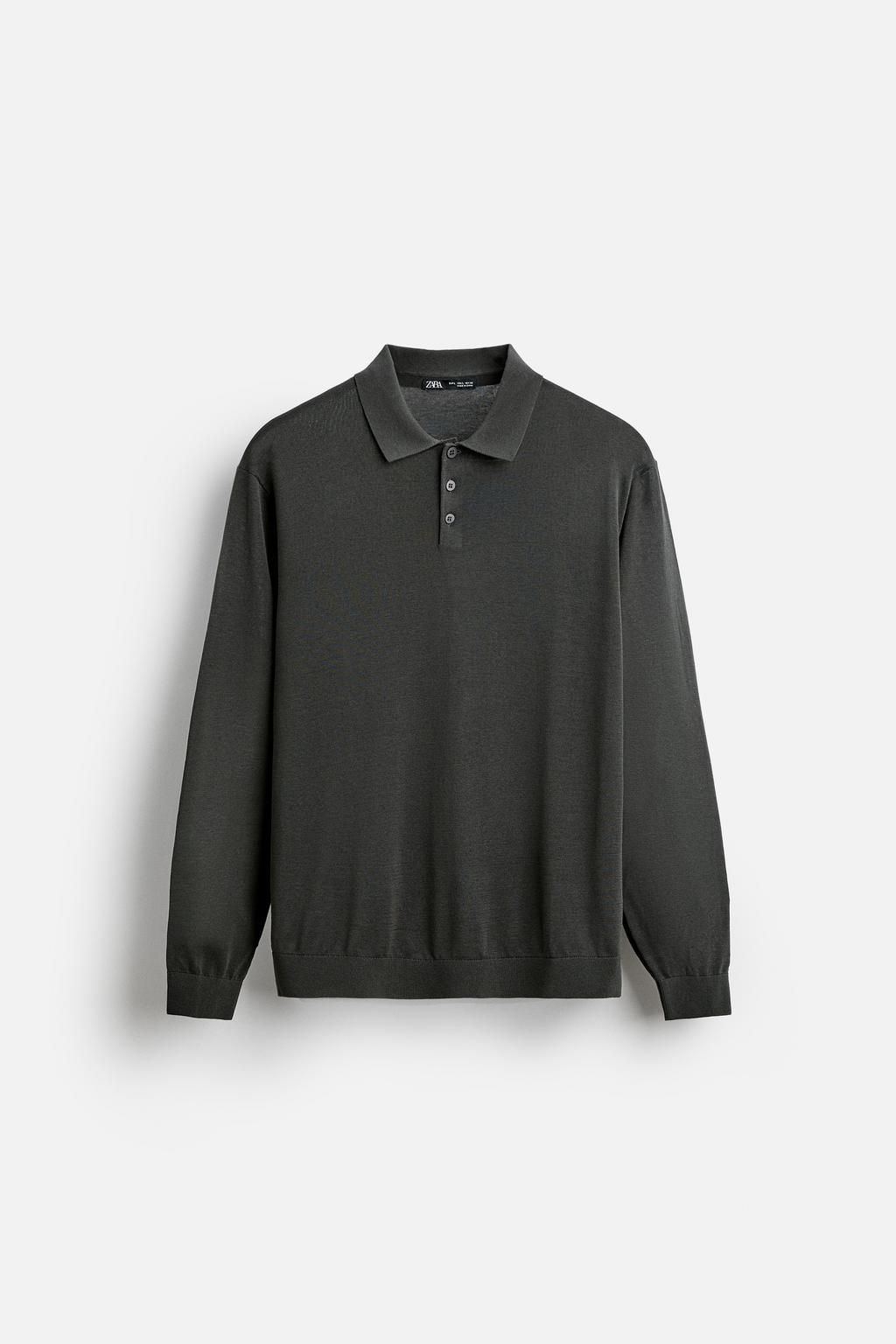 KNIT COTTON - SILK POLO SHIRT - Zara фото 15