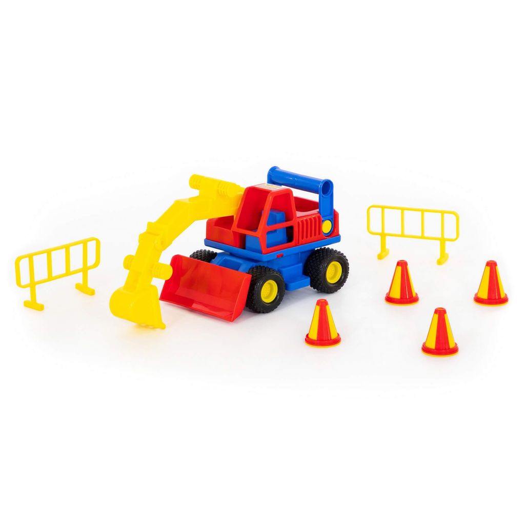 КонсТрак, экскаватор колёсный (в сеточке) - Полесье фото 6