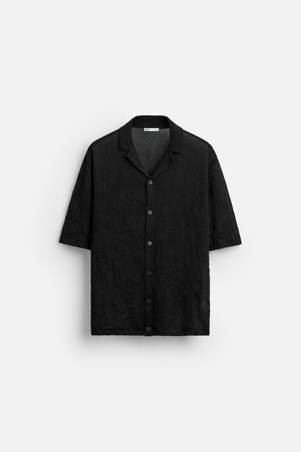 CREASED-EFFECT KNIT SHIRT - Zara фото 6