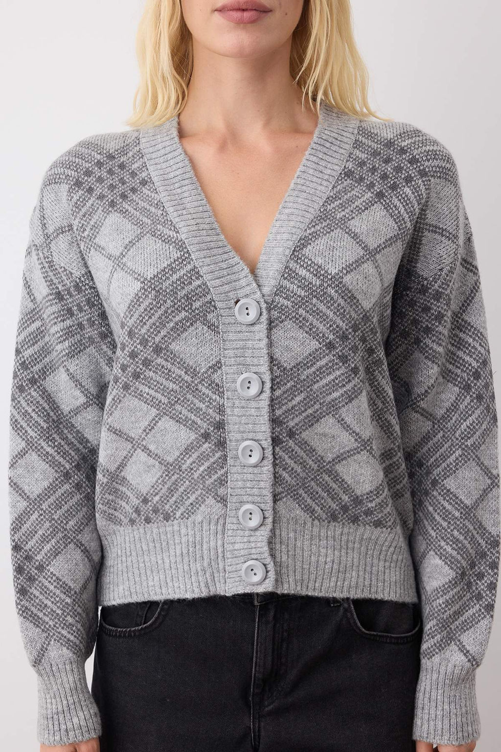 Murdum Yumusak Dokulu Baklava Desenli V Yaka Triko H?rka TWOAW26HI00229 - Trendyolmilla фото 7