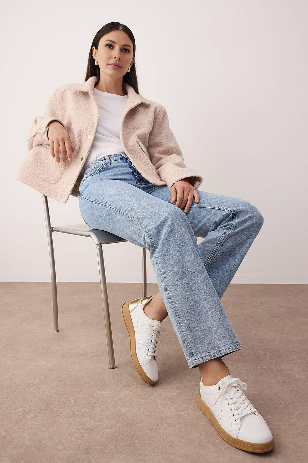 Beyaz Metalik Gold Retro Mikro Delik Desenli Bagc?kl? Kad?n Spor Ayakkab? TAKAW26SN00014 - Trendyolmilla фото 2