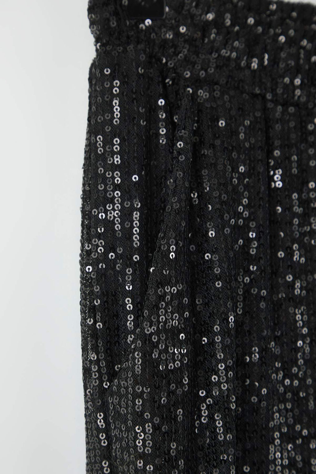 Siyah Pul Payet S?k/Gece Party Mini Sort Astarl? Pantolon TPRAW26PL00001 - Trendyolmilla фото 2