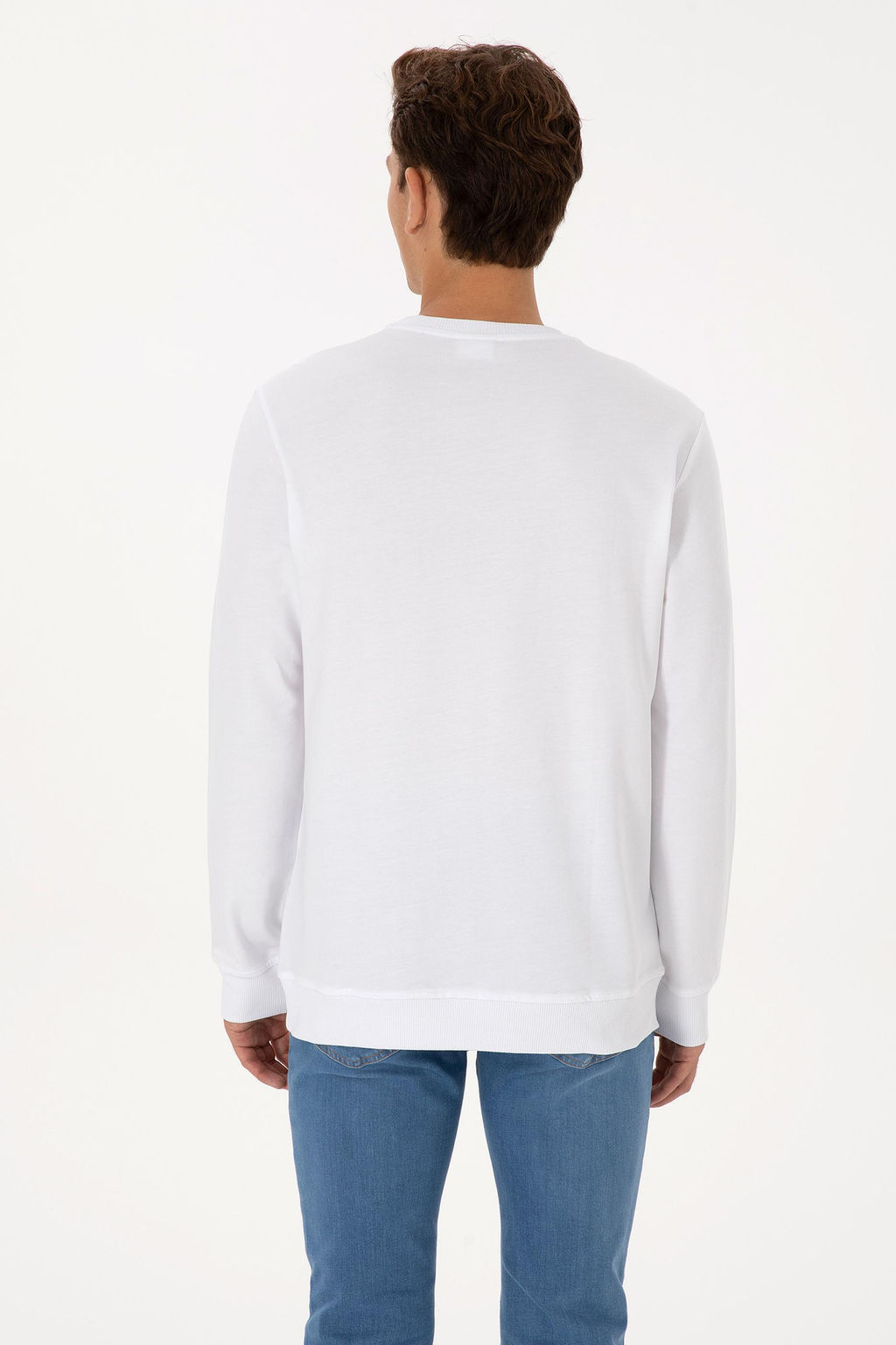 Erkek Beyaz Basic Sweatshirt - U.s. polo assn фото 5