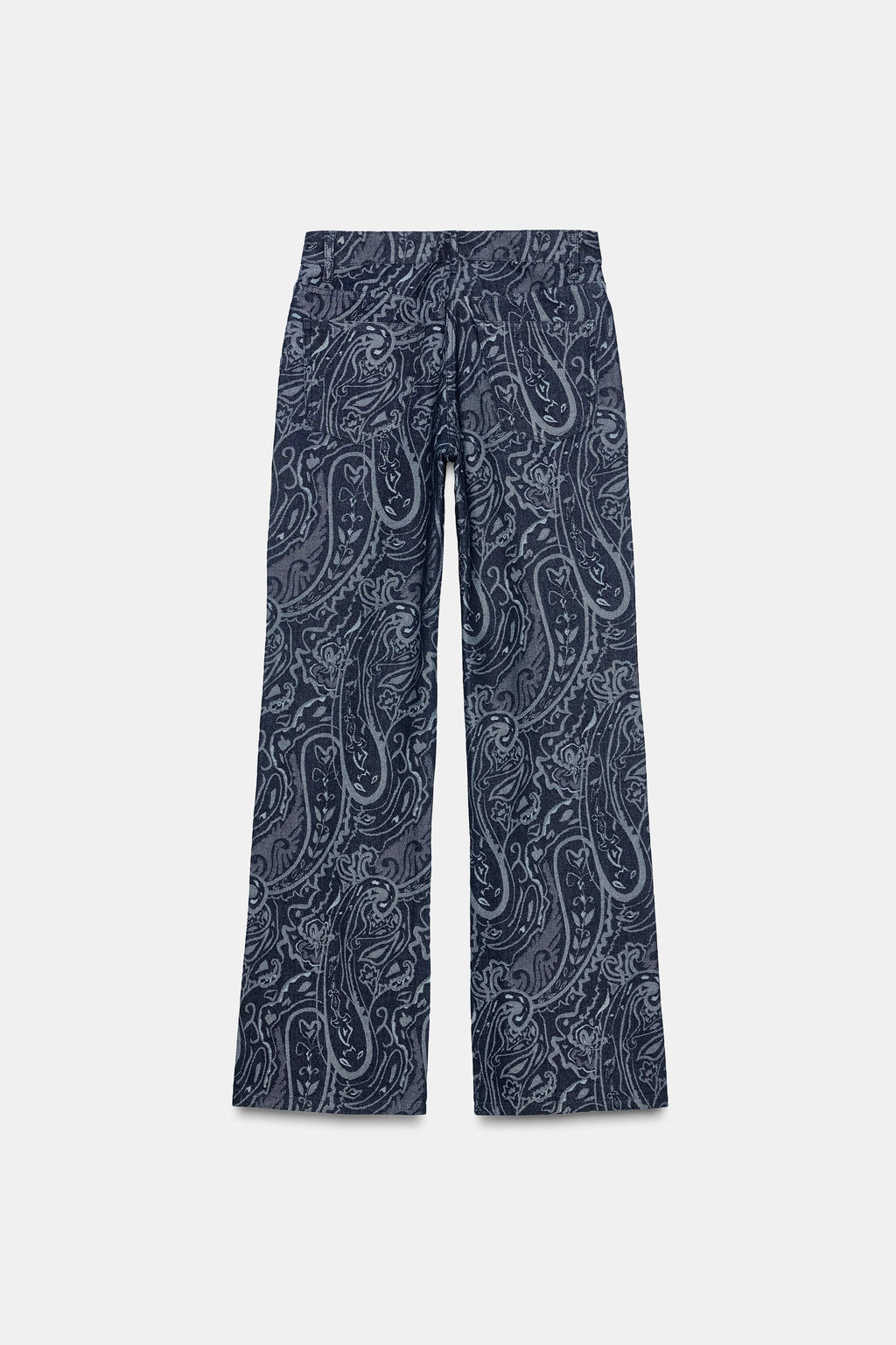 ZW COLLECTION JACQUARD DENIM TROUSERS - Zara фото 8
