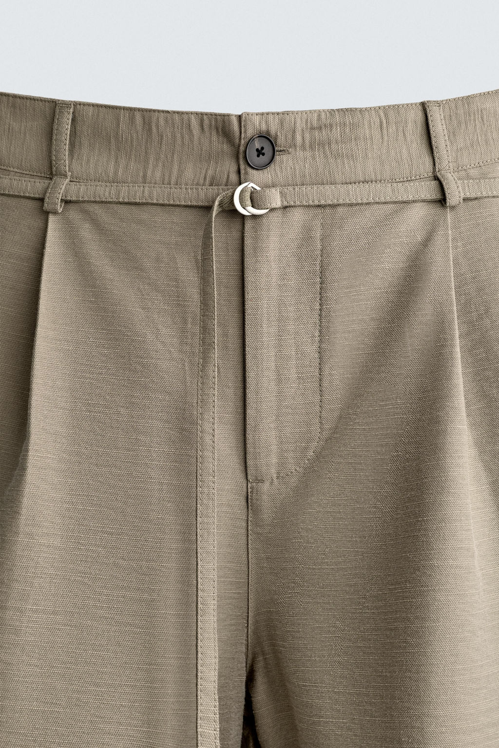 BERMUDA RELAXED FIT PLIEGUES CINTUR?N / Negro - Zara фото 9