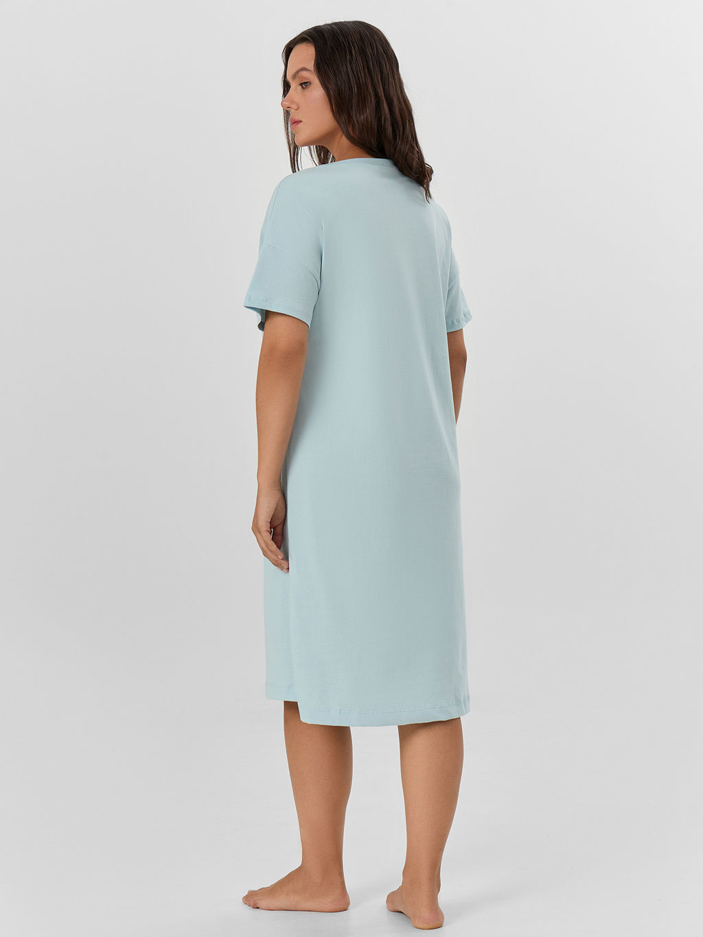 Сорочка ночная женская голубая с надписью Царица - Mark formelle фото 2