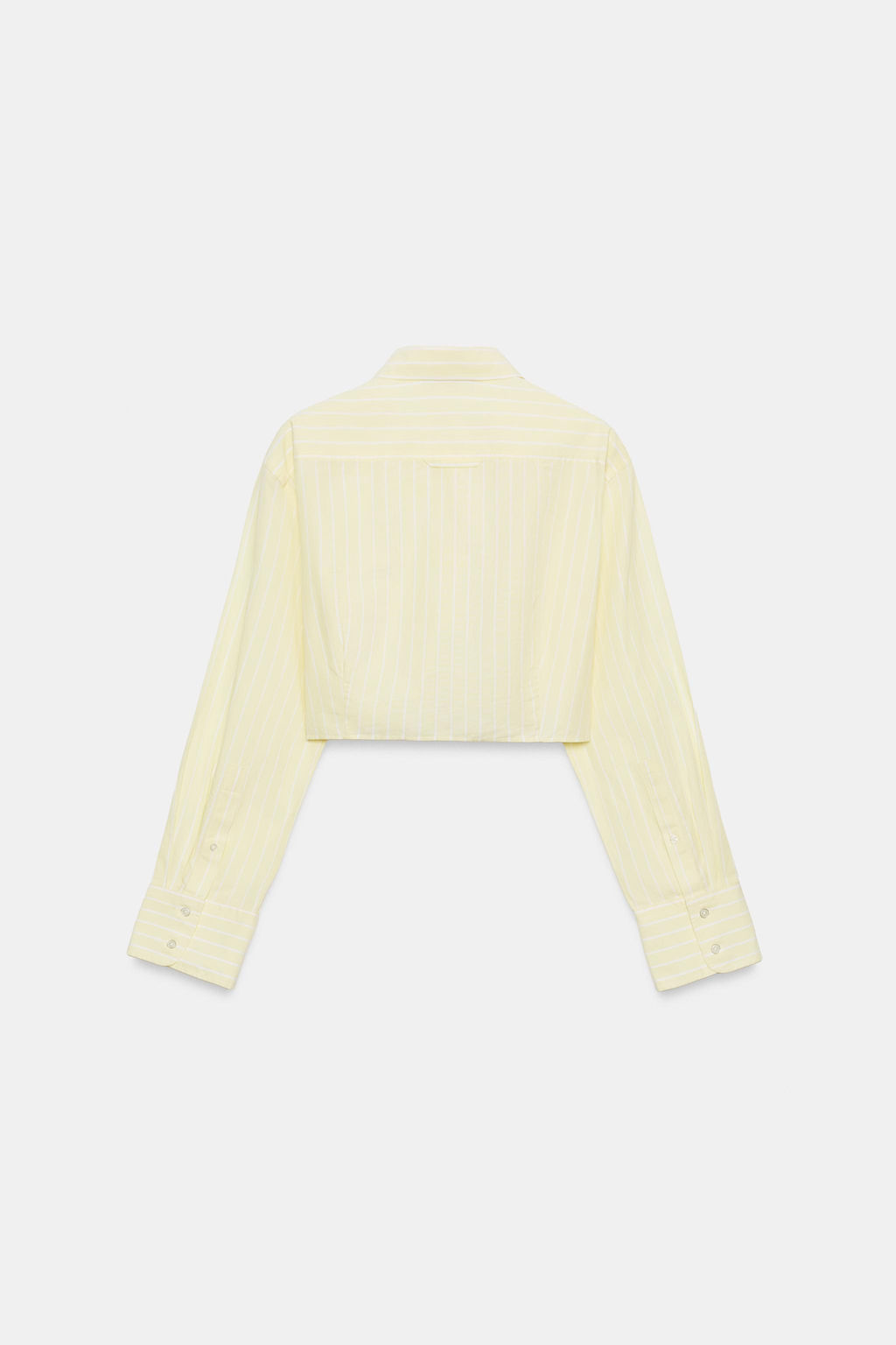 CAMISA CROP POPEL?N RAYAS / Estampado