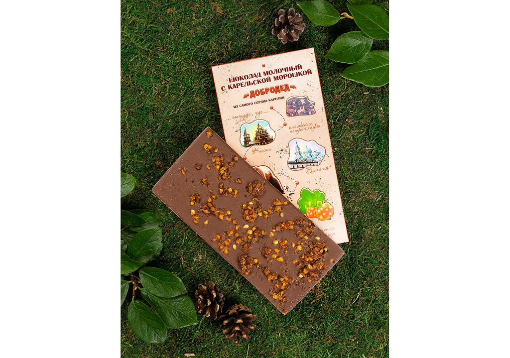 Шоколад молочный с карельской морошкой